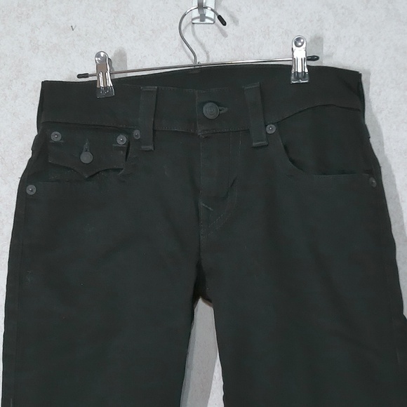 LKNW True Religion Ricky Relaxed Stretch Straight Leg Jet Black Mens Jeans 28/33 - Picture 4 of 8